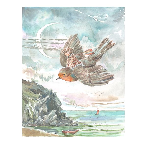 Print “Flying over Red boat”