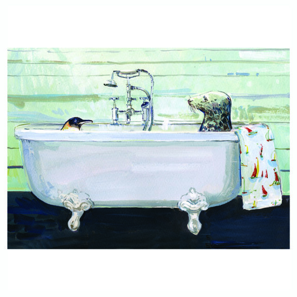 PRE-ORDER Print “Penguin and seal in bath”