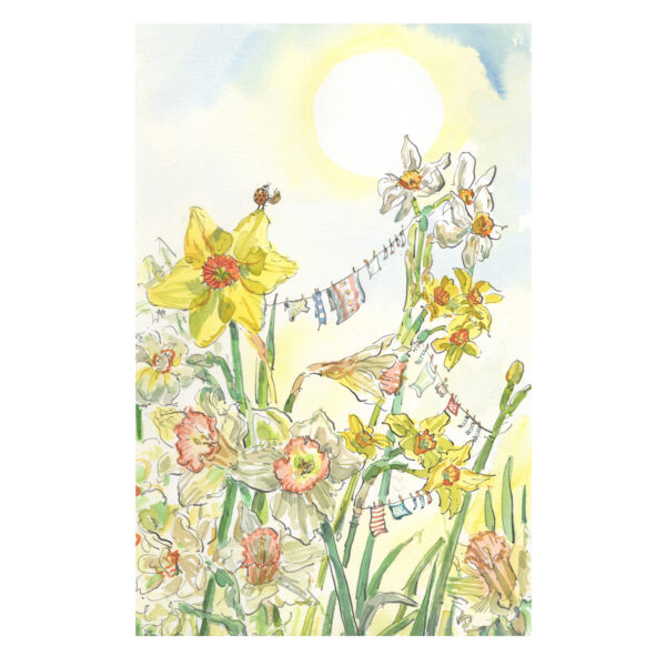 PRINT “Spring Daffodils and washing lines”