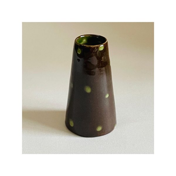 Small Vase “Brown + green spots”