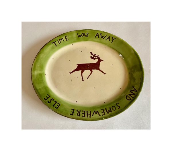 Large Oval Plate “Deer”