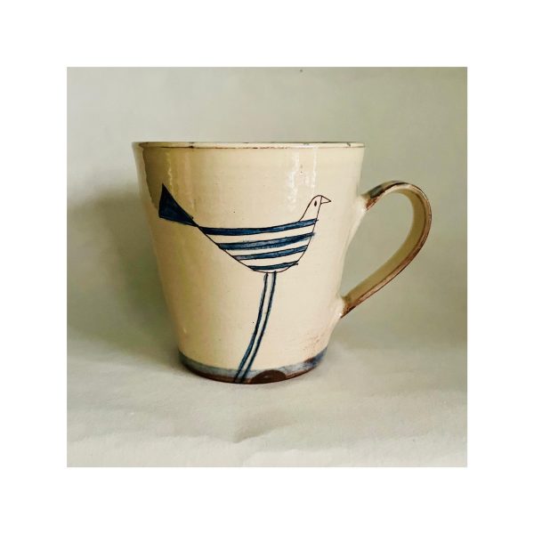 Beaker Cup “Blue Striped Bird”