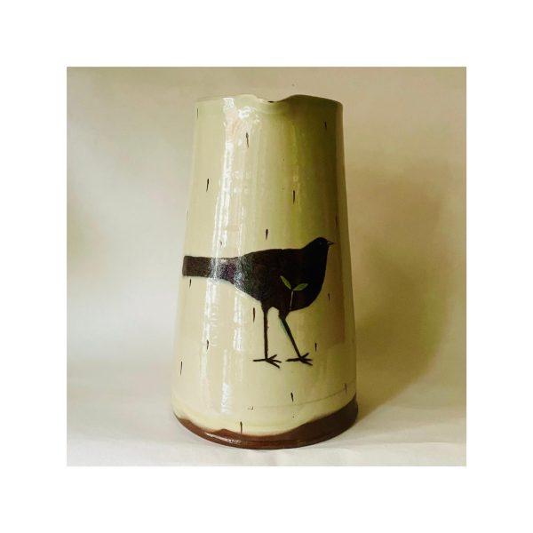 Large Jug “Blackbird + Seedlings” - Image 2