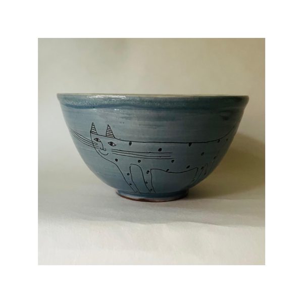 Small Bowl “Blue with Max Cat”