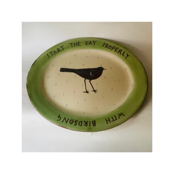 Oval Plate “Blackbird”