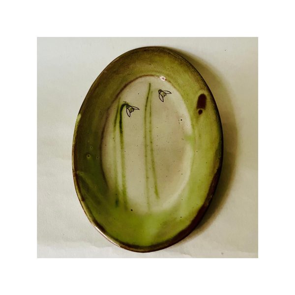 Small Oval Plate “Snowdrops”