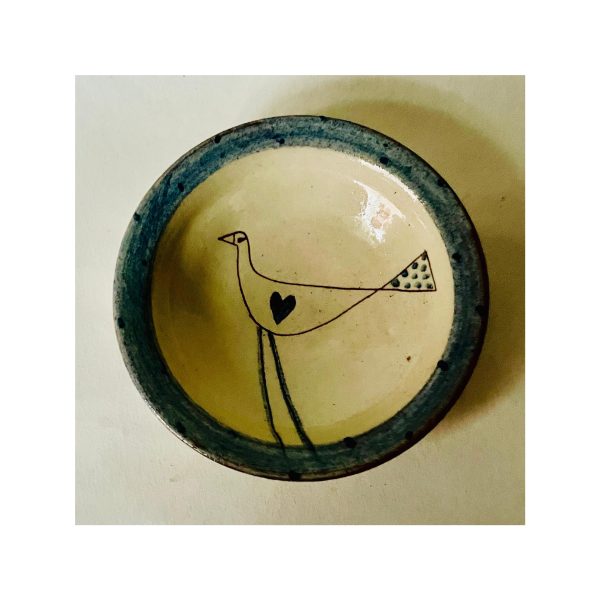 Tiny Wee Dish “Blue Bird + heart”