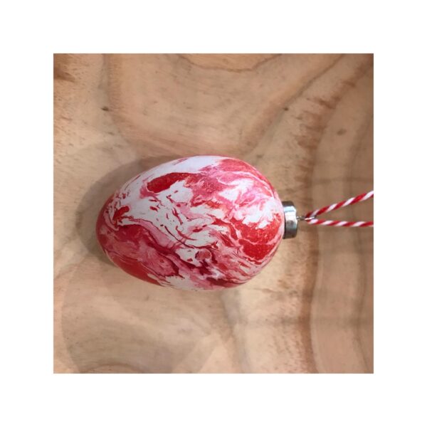 Marbled ceramic egg No5