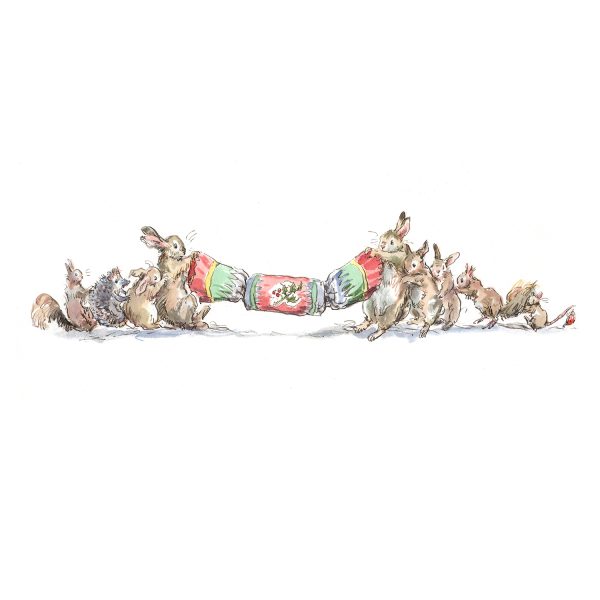 PRINT Bateman’s “Bunnies Pulling Cracker”