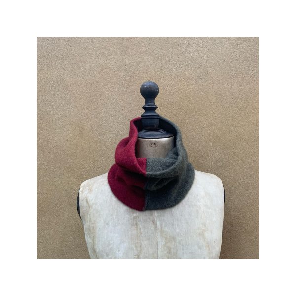 Merino Lambswool Snood “Loden + Russet” - Image 4