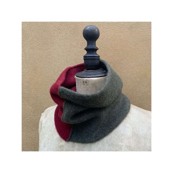 Merino Lambswool Snood “Loden + Russet” - Image 3