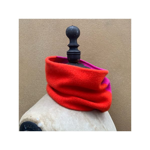 Merino Lambswool Snood “Punk + Orange Gloss” - Image 2