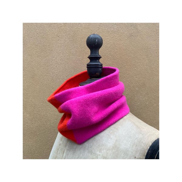 Merino Lambswool Snood “Punk + Orange Gloss” - Image 3