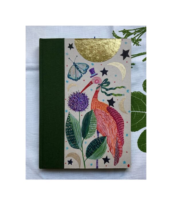 Unruled Journal  Hand painted Lucky Bird Item No68