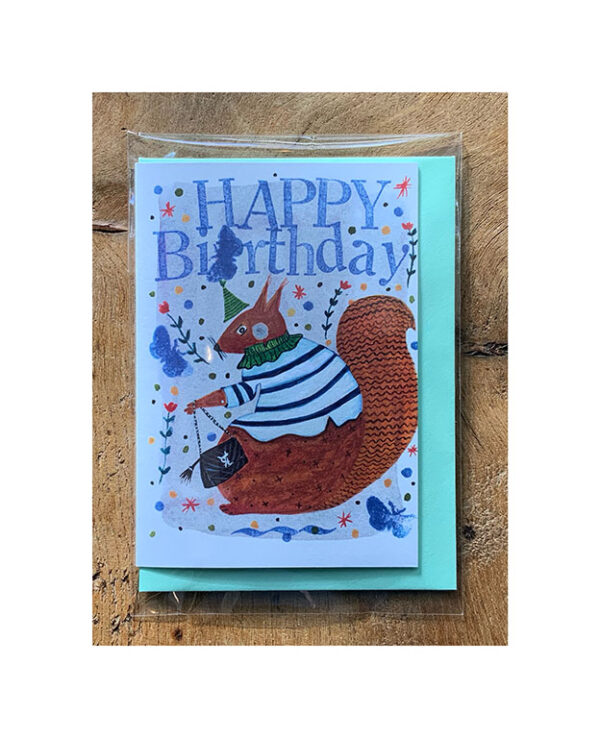 Mini Birthday Card “Stripey Top”