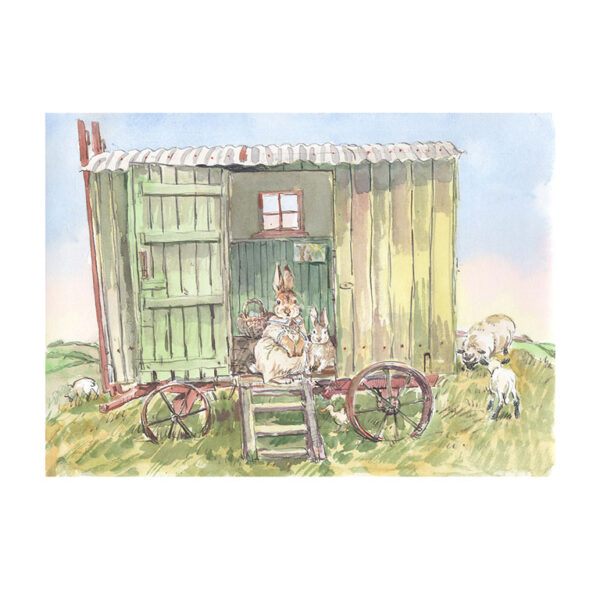 PRE-ORDER Print “Bunnies in Shepherd’s Hut”