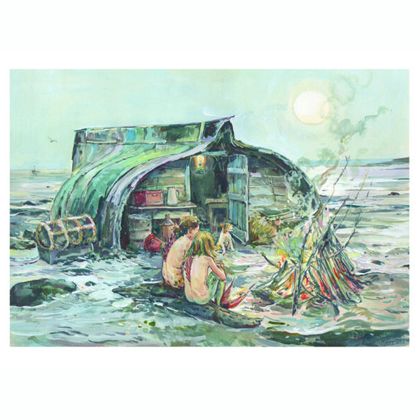 PRE-ORDER Print “Mermaids Beach-hut Fire”