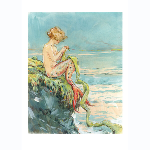 PRE-ORDER Print “Mermaids Knitting a Scarf”