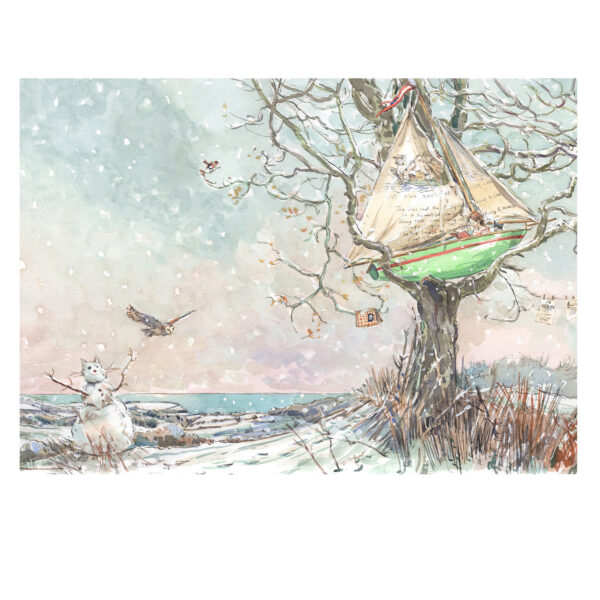 PRE-ORDER Print “Owl + pussycat tree house boat”